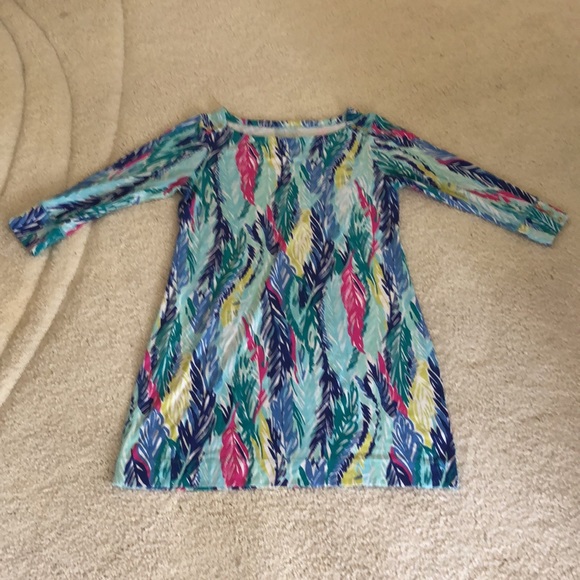 Lilly Pulitzer Sophie Cotton Shift Dress Light As A Feather Print - Picture 4 of 13